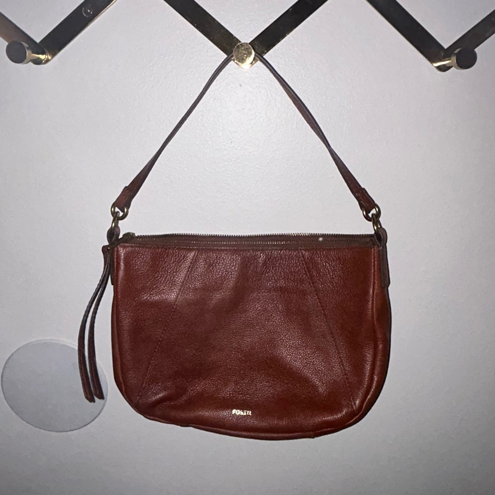 Fossil Saddle Brown Leather Shoulder Bag